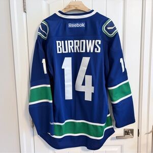 Authentic Reebok Vancouver Canucks Alex Burrows Blue Orca Jersey Size XXL 2XL